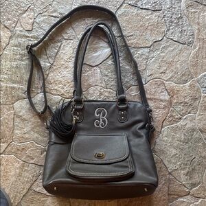 Initials Inc Purse Elegant Gray Handbag Shouderbag